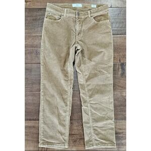 Brax Cooper Fancy Mens Corduroy Pants Tan Khaki Regular Fit Straight Leg 34x30